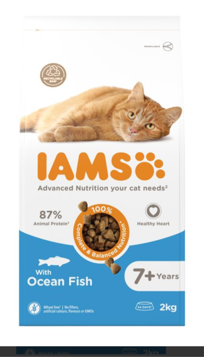 IAMS Senior 7+ Ocean Fish 2 x 2kg