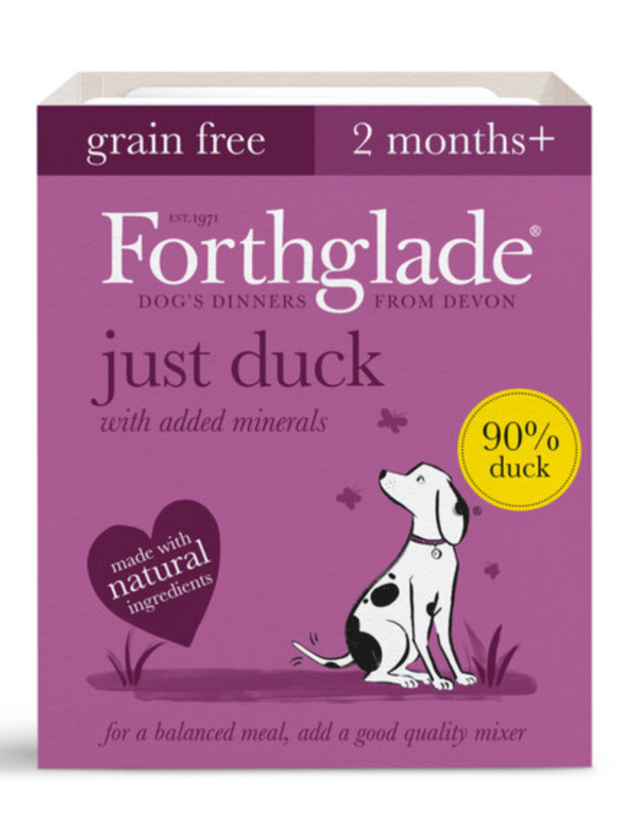 Forthglade Adult Just Grain Free Duck Trays 18 x 395g