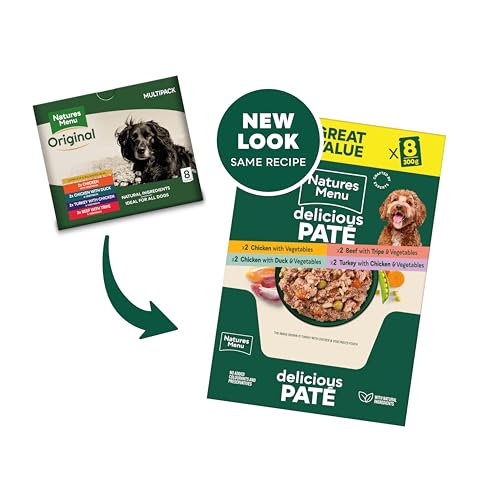 Natures Menu - Wet Dog Food - Pouches for Adult Dogs - Mixed Variety - 8 x 300g