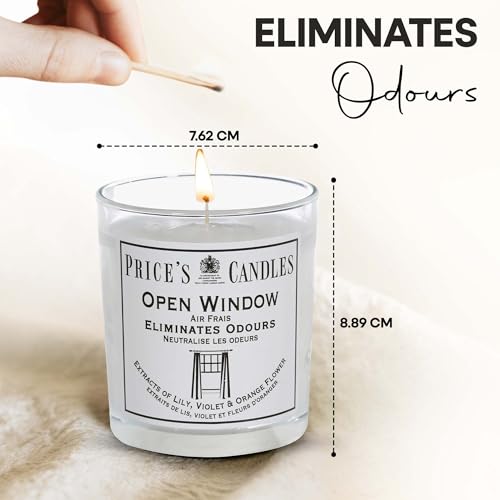 Price's - Household Pet Jar Candle - Odour Eliminating Candle - Made With Orange, Lemon & Thyme Extracts - Clean, Fresh, Quality Fragrance - Long Lasting Scent