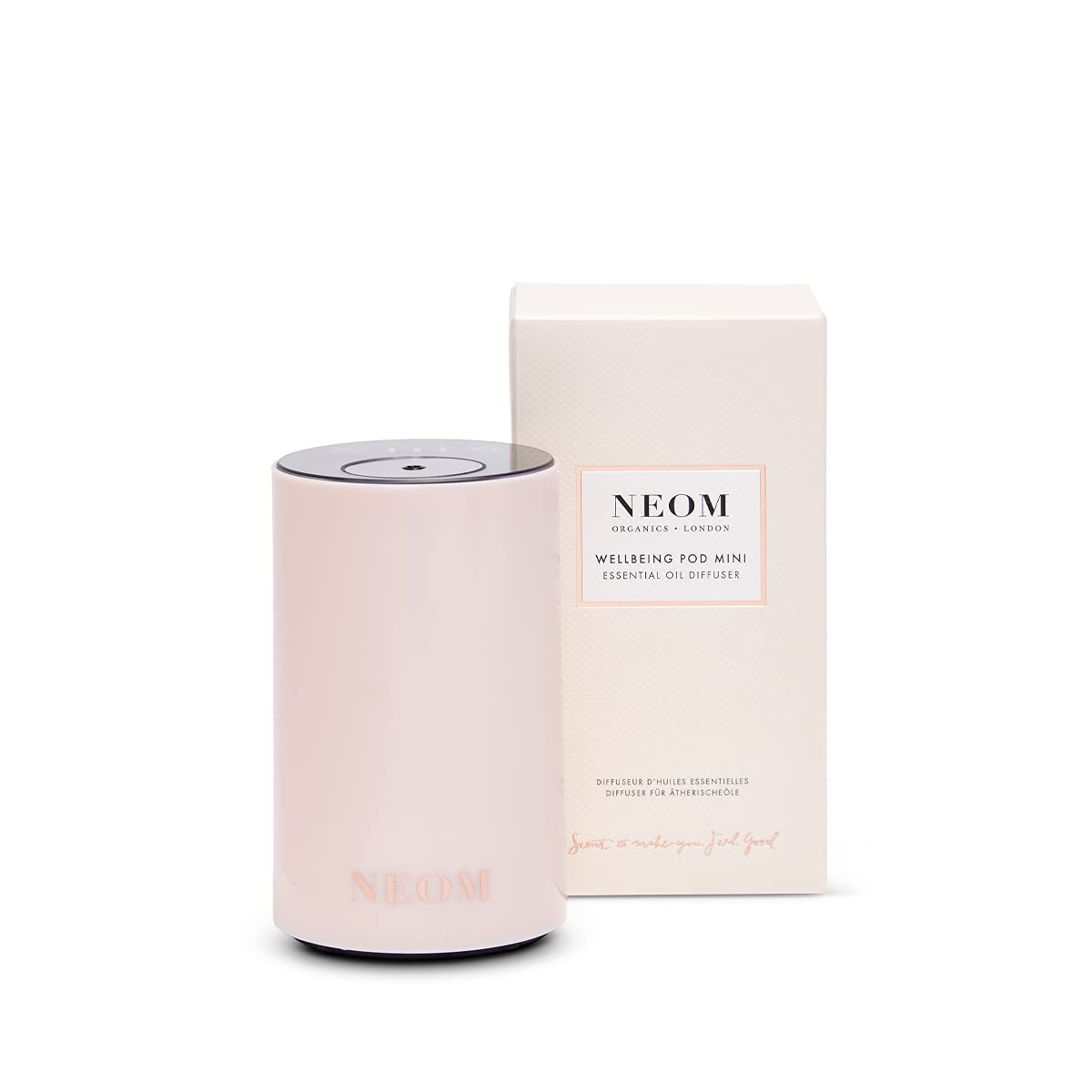 NEOM – Portable Wellbeing Pod Mini Essential Oil Diffuser Black | Rechargeable USB & Waterless | Aromatherapy Oil Diffuser for Small Space | Gift | Mother's Day