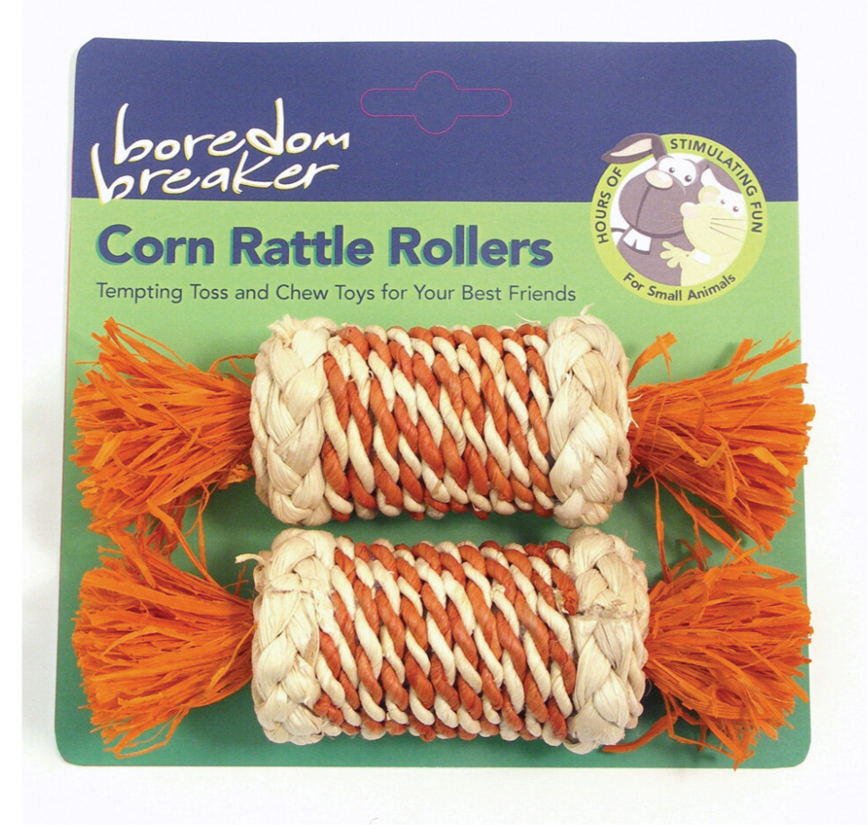 Rosewood Boredom Breaker Corn Rattle Rollers