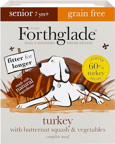Forthglade Wet Dog Food Variety Pack - Senior 7 Years+, Grain Free & Hypoallergenic Dog Food, Turkey & Lamb with Vegetables, Stomach Sensitive Meals with Natural Ingredients