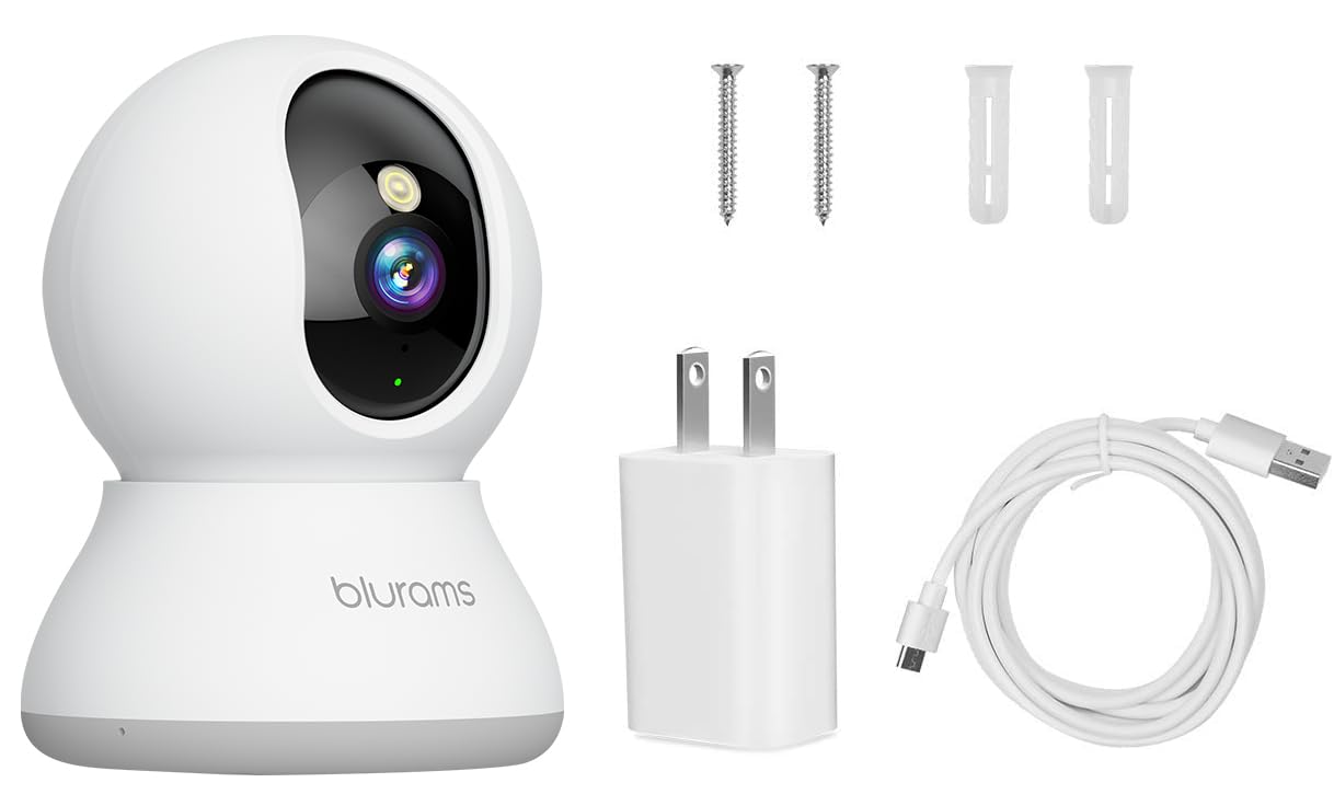 blurams Pet Camera 2K, Indoor Camera, Dog Camera, 360° Home Security Camera, Night Vision, Motion Tracking, 2-Way Talk, Cloud&SD, APP Control, Works with Alexa