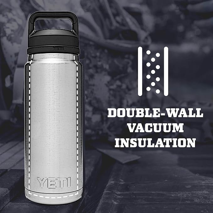 YETI Rambler Bottle Chug, Vaccum Insulated Stainless Steel Bottle with Leakproof Chug Cap, 26 oz (769 ml)