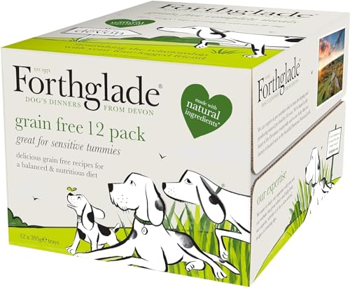 Forthglade Wet Dog Food Variety Pack - Grain Free & Hypoallergenic Dog Food, Adult 1 Year+, Turkey, Lamb & Duck with Vegetables, Complete Stomach Sensitive Meals, Natural Ingredients