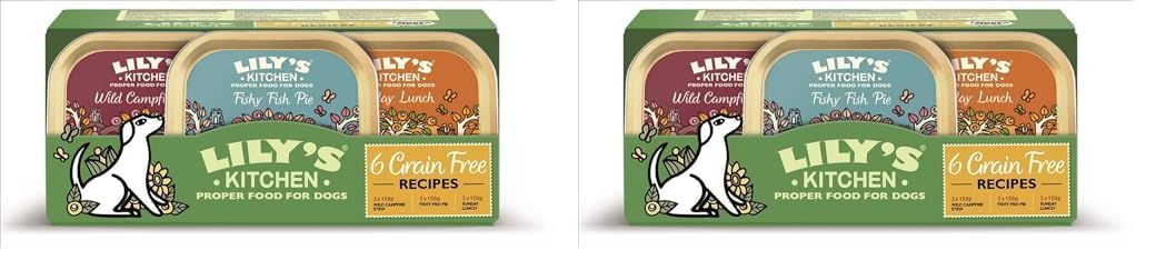 Lily's Kitchen Natural Adult Dog Food Wet Trays - Classic Dinners Multipack - Chicken, Lamb & Beef - Complete Meal Recipes