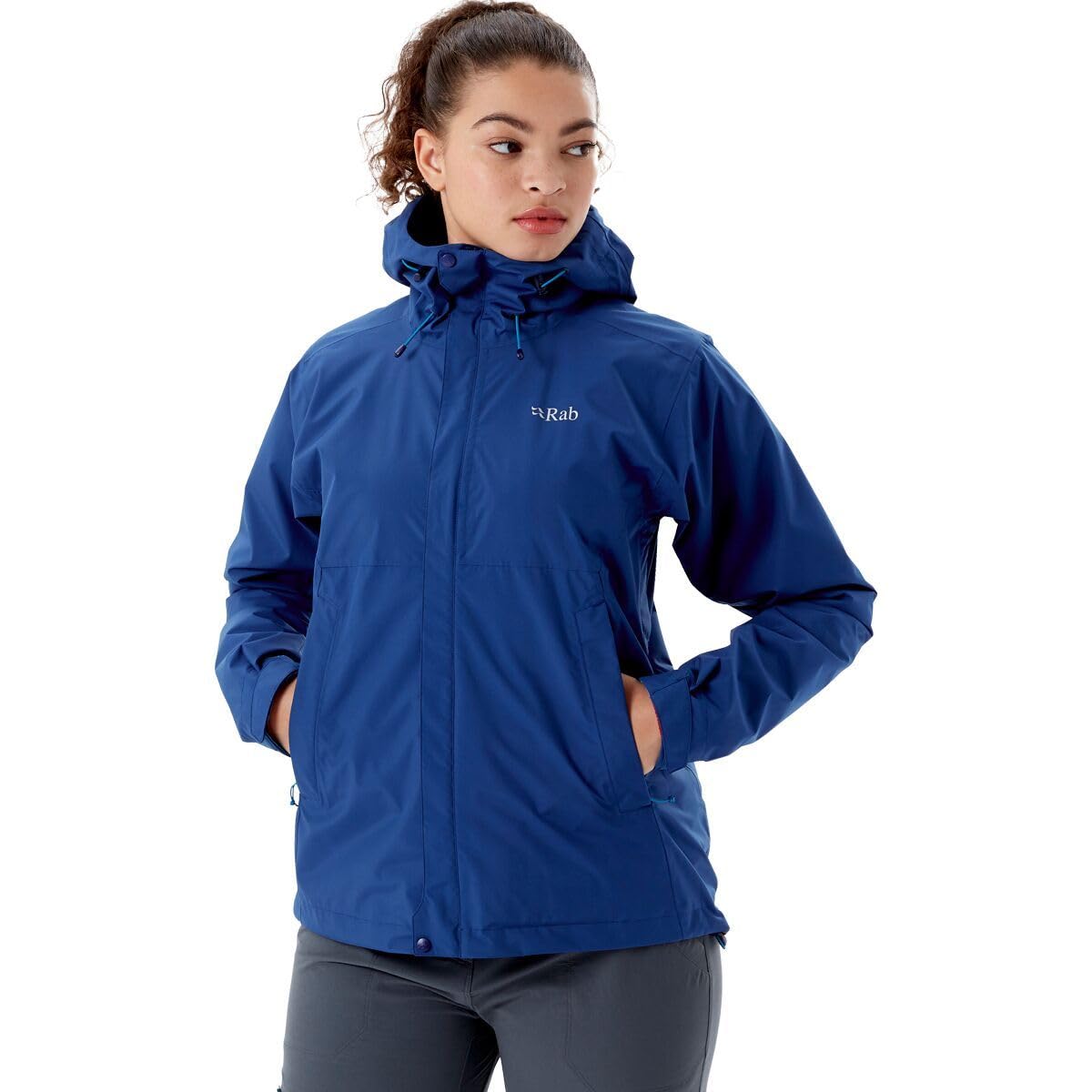 Rab Women's Downpour Eco Waterproof Breathable Jacket for Hiking, Trekking, & Climbing