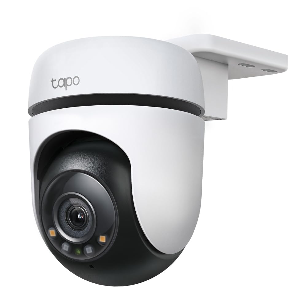 Tapo TC40 Pan/Tilt Smart Security Outdoor Camera, Full HD, 360° Smart Person Detection Motion Tracking, Color Night Vision, WiFi Camera No Monthly Fee, Two-Way Talk, IP65, Works with Alexa & Google