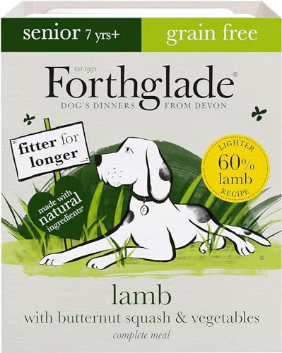Forthglade Wet Dog Food Variety Pack - Senior 7 Years+, Grain Free & Hypoallergenic Dog Food, Turkey & Lamb with Vegetables, Stomach Sensitive Meals with Natural Ingredients