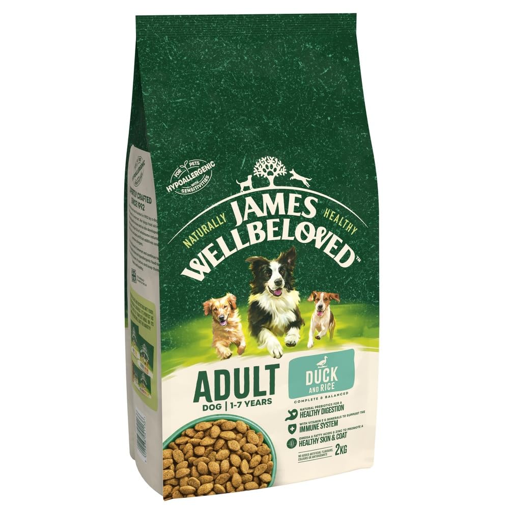 JAMES WELLBELOVED - Hypoallergenic Adult Dry Dog Food - 15 kg - Turkey & Rice - Bulk Dog Food Pack