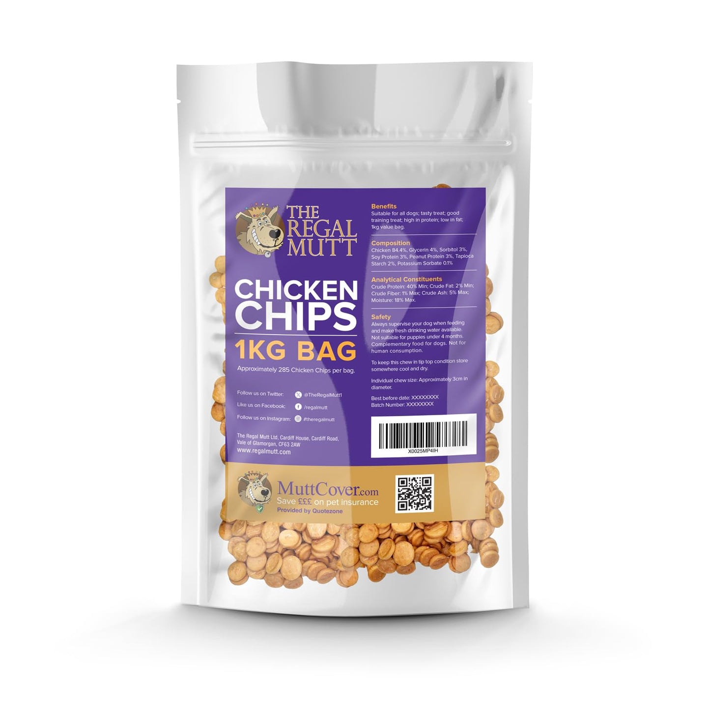 The Regal Mutt - Chewy Duck Fillets - 1kg Bag