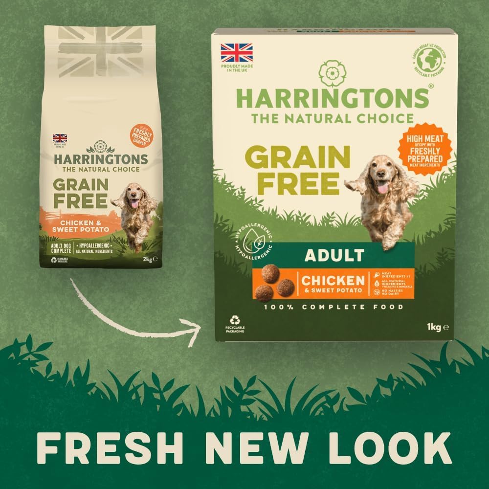 Harringtons Superfoods Complete Grain Free Hypoallergenic Dry Adult Dog Food - Made with All Natural Ingredients