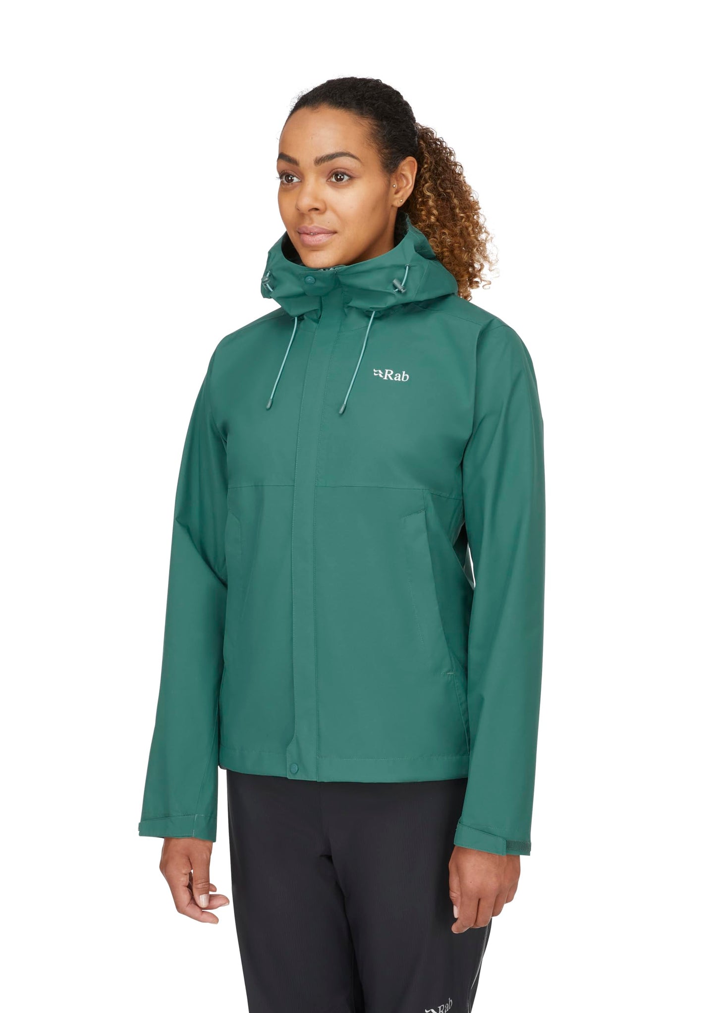 Rab Women's Downpour Eco Waterproof Breathable Jacket for Hiking, Trekking, & Climbing