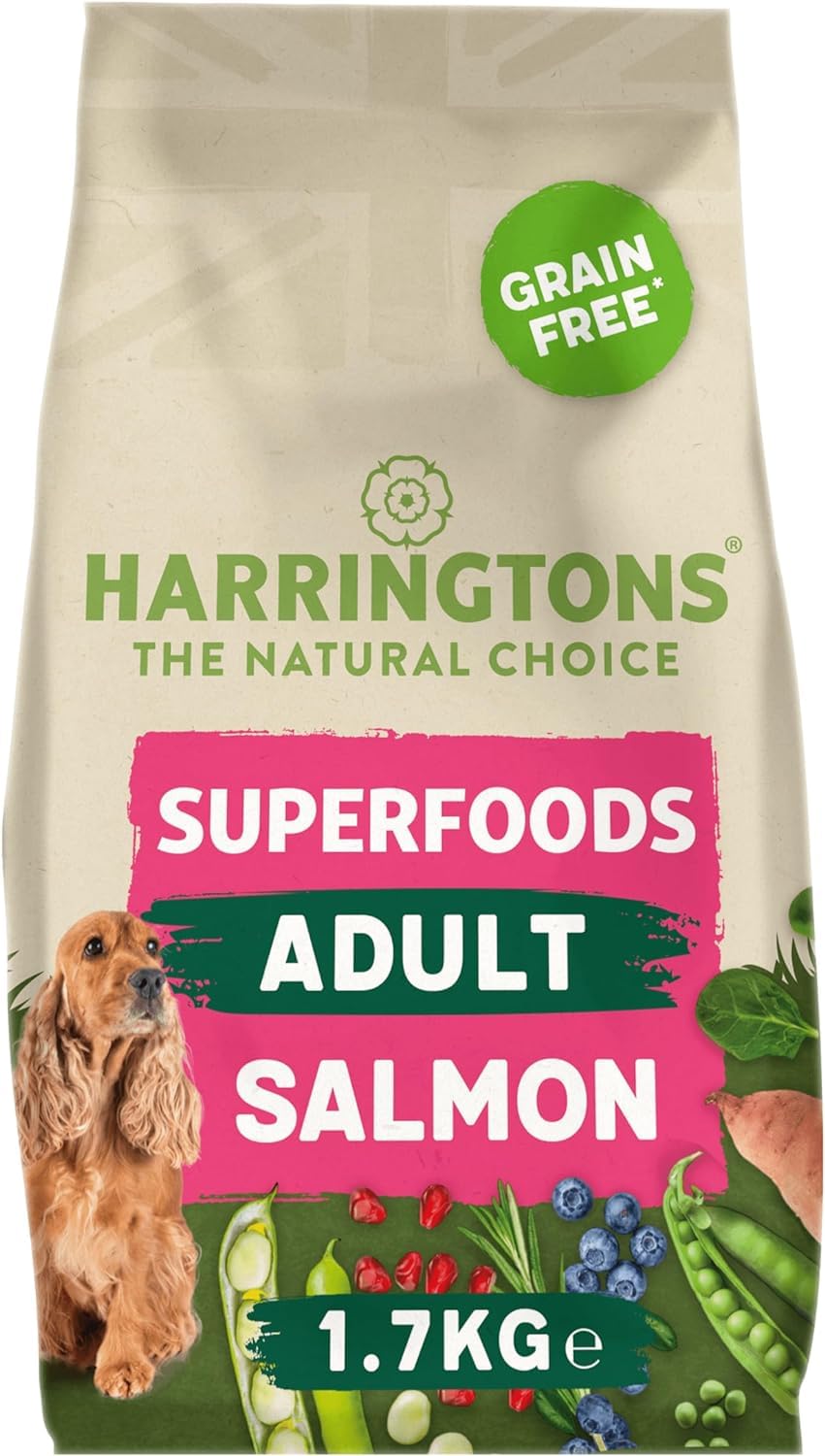 Harringtons Superfoods Complete Grain Free Hypoallergenic Dry Adult Dog Food - Made with All Natural Ingredients