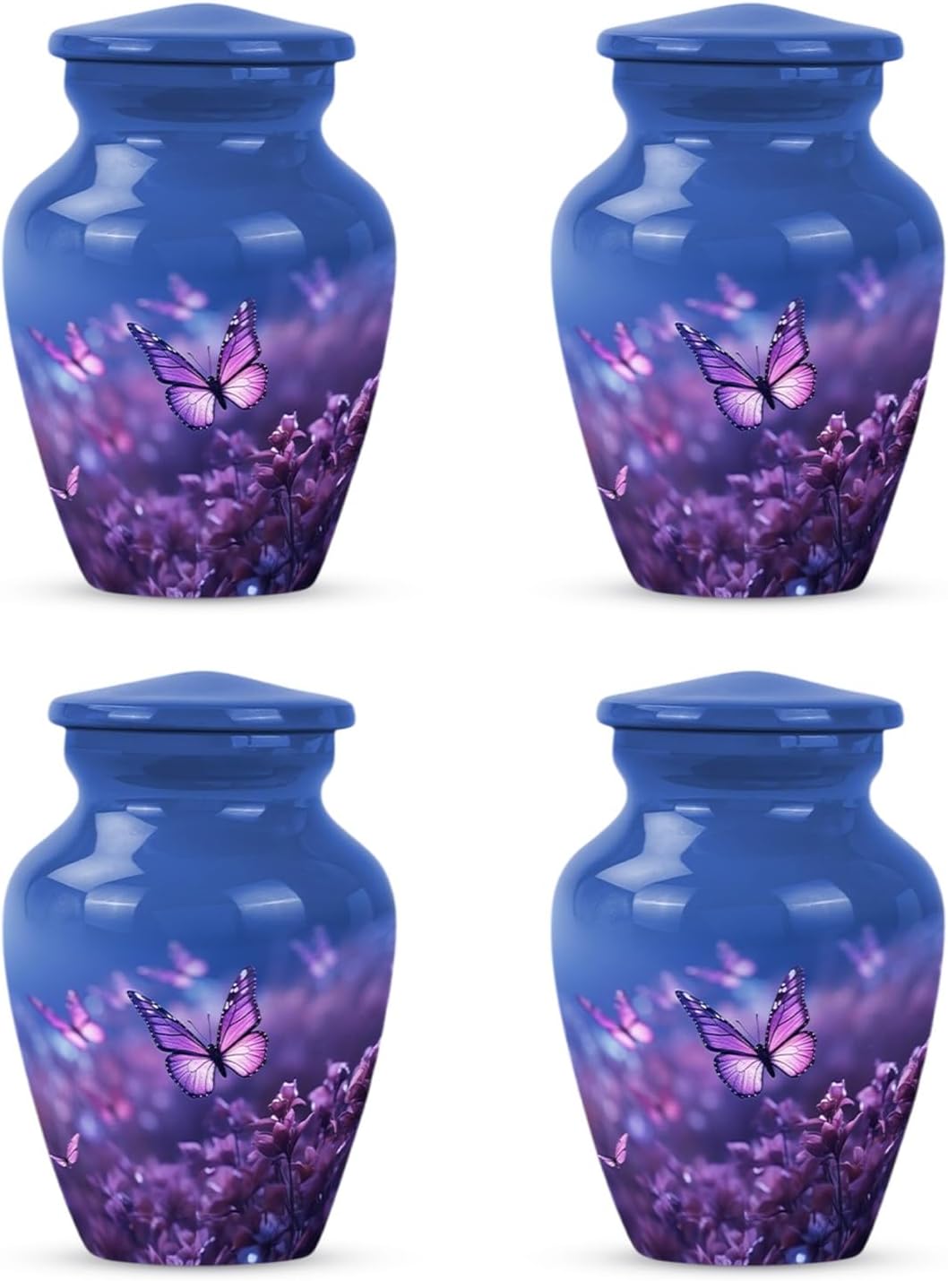 YASUBJAG Dove Urn - Aluminium Cremation Urn for Adults, Multicolor, Birds Pattern, 10 Inch