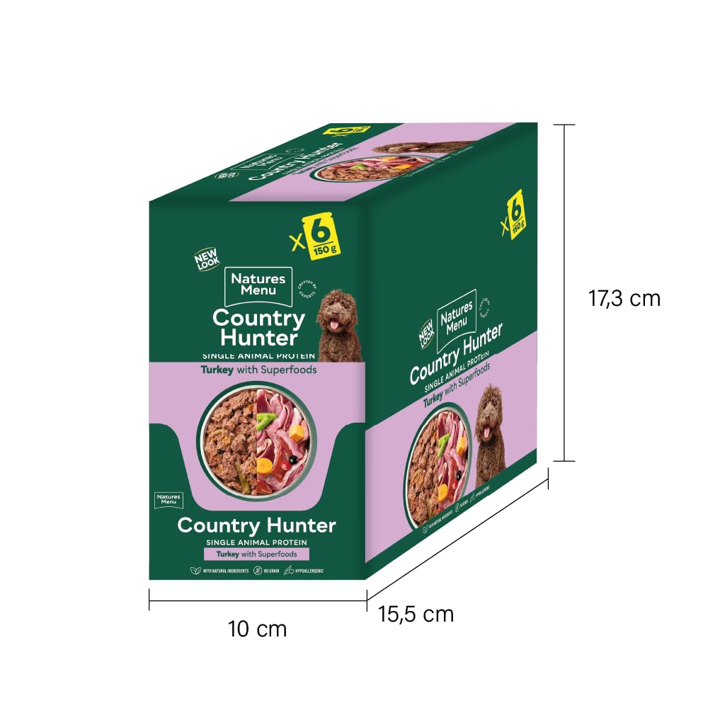 Natures Menu Country Hunter Dog Food Pouch Grass Grazed