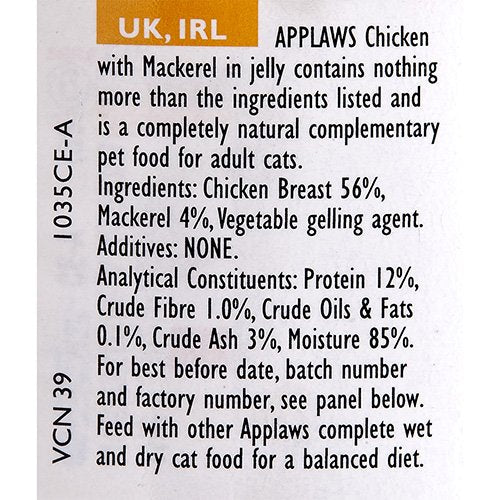 Applaws Natural Wet Cat Food, Chicken in Jelly 70 g Tin (Pack of 24 Tins)