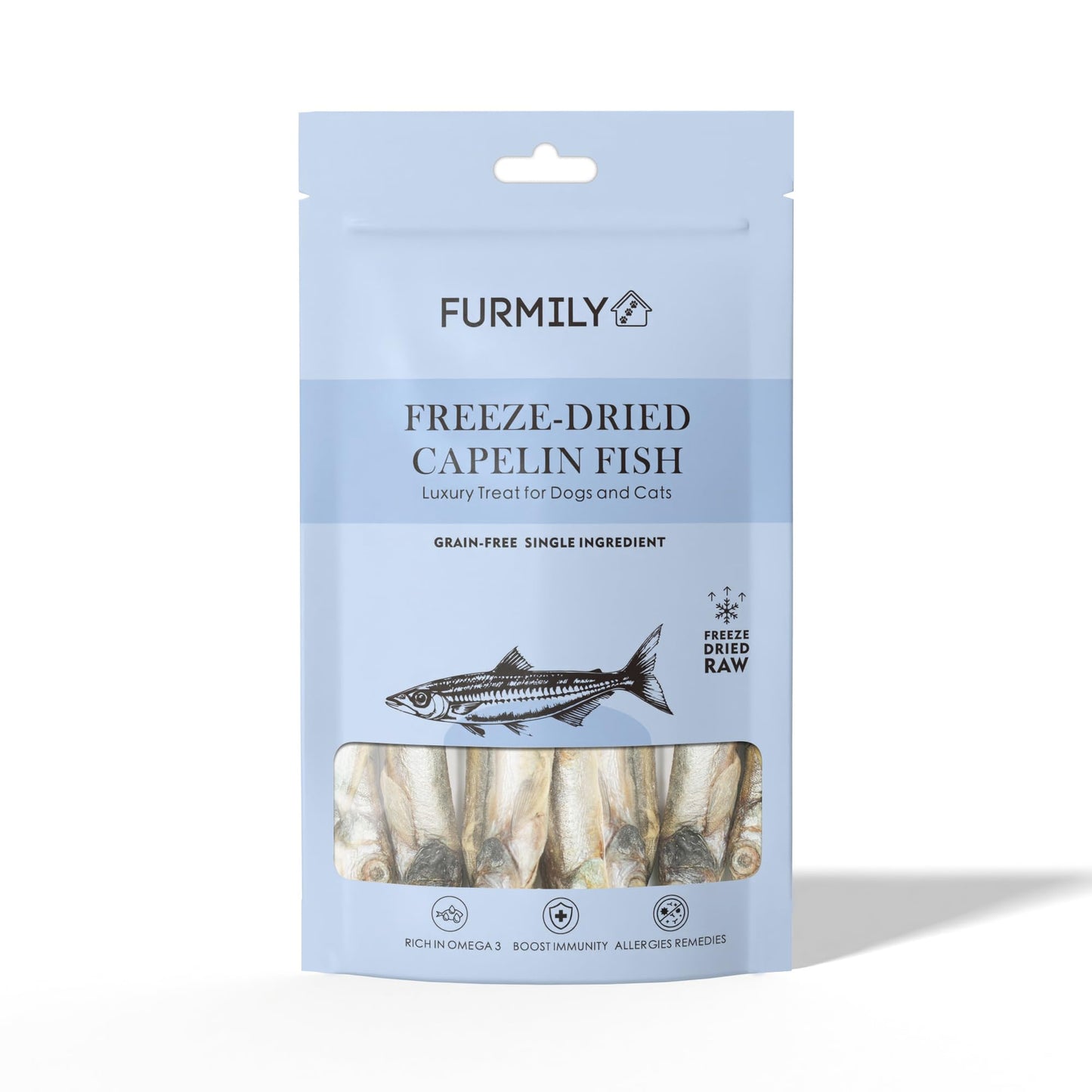 Freeze-Dried Chicken Pet Treats by FURMILY 40g, for Cat & Dog, Food Topper, Natrual, No Additive, 100% Chicken, Freeze-dried to protect nutrition, High protein, Healthy, Easy Digestion