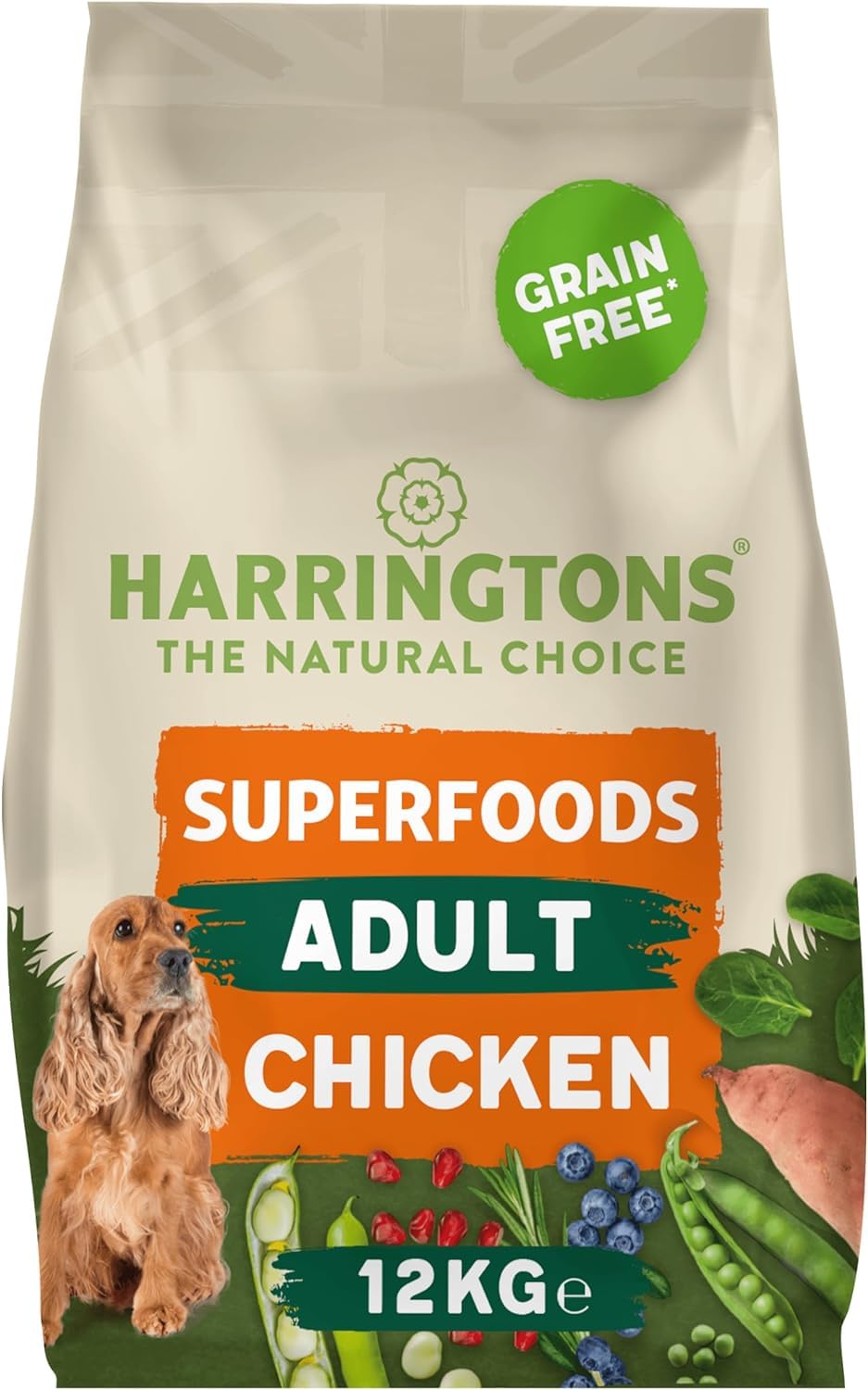 Harringtons Superfoods Complete Grain Free Hypoallergenic Dry Adult Dog Food - Made with All Natural Ingredients