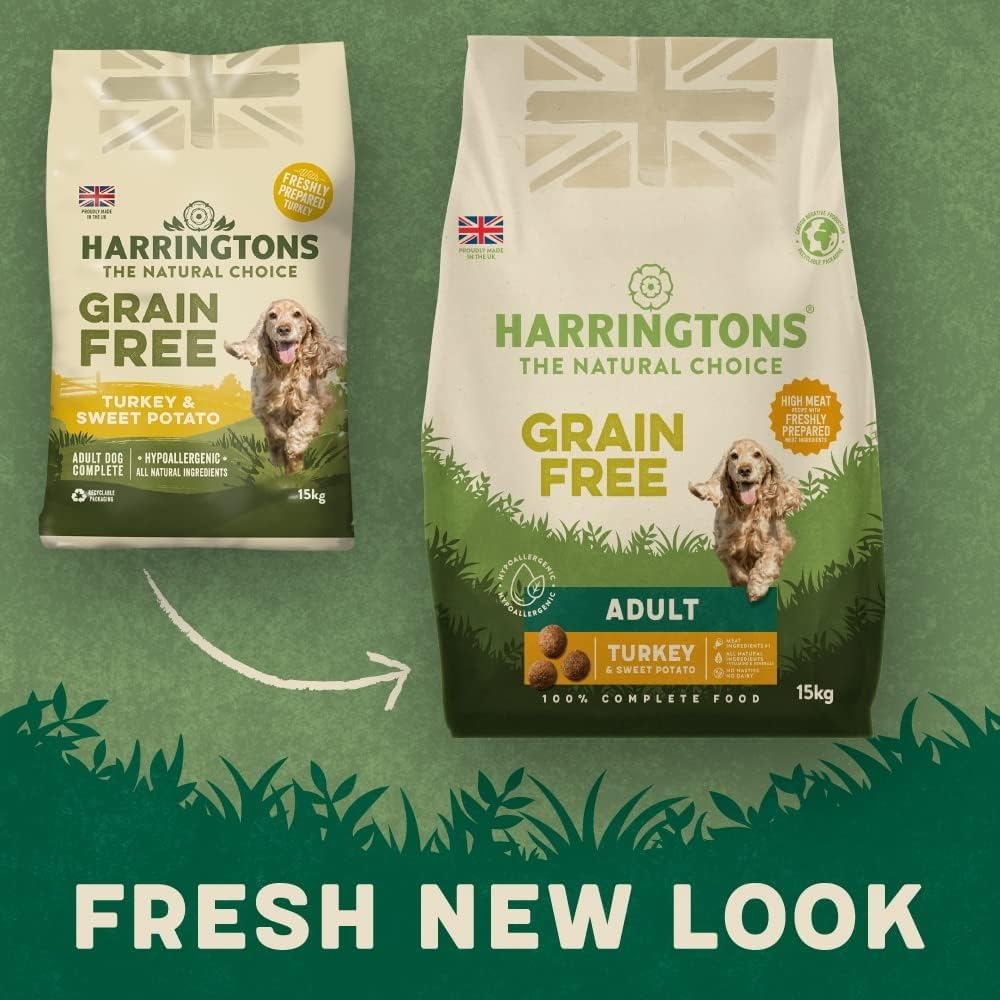 Harringtons Superfoods Complete Grain Free Hypoallergenic Dry Adult Dog Food - Made with All Natural Ingredients