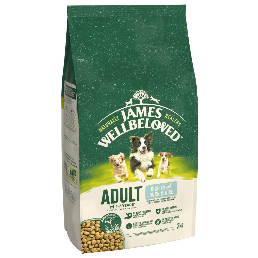 JAMES WELLBELOVED - Hypoallergenic Adult Dry Dog Food - 15 kg - Turkey & Rice - Bulk Dog Food Pack