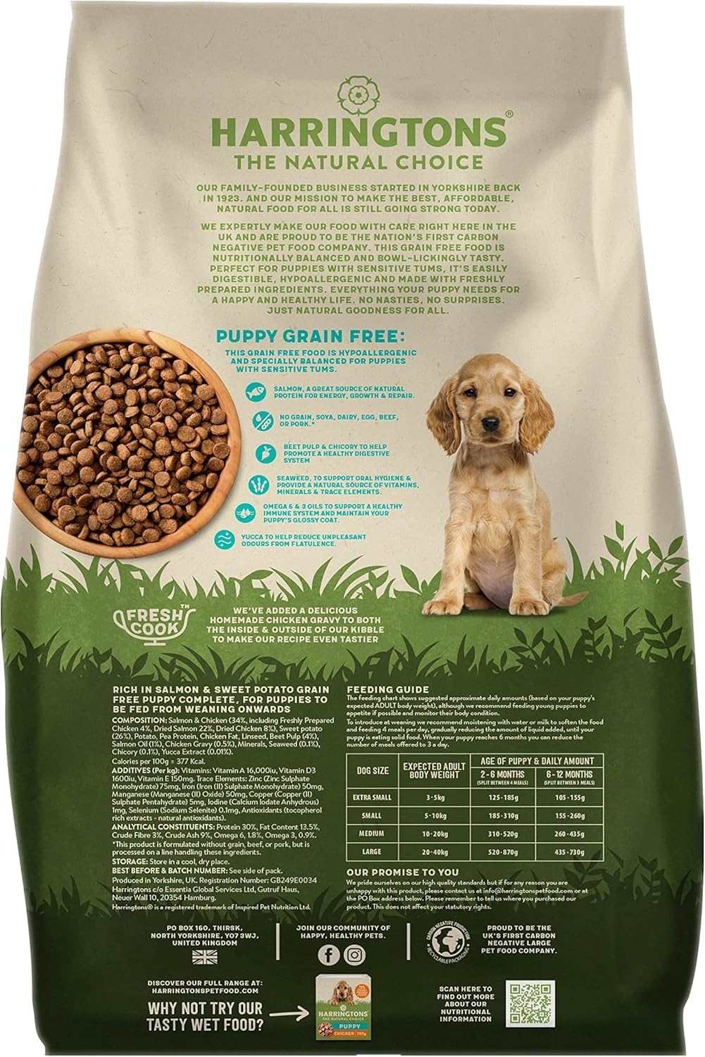 Harringtons Superfoods Complete Grain Free Hypoallergenic Dry Adult Dog Food - Made with All Natural Ingredients