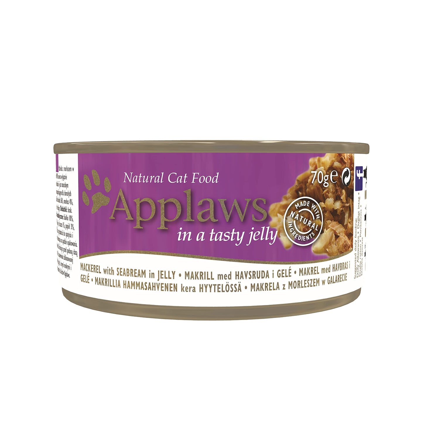 Applaws Natural Wet Cat Food, Chicken in Jelly 70 g Tin (Pack of 24 Tins)