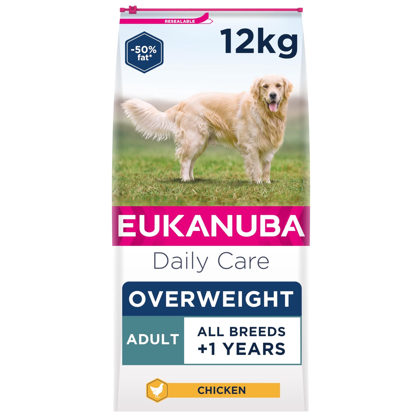 Eukanuba Overweight and Sterilised Low Fat Complete Dry Dog Food for Adult Dogs with Chicken