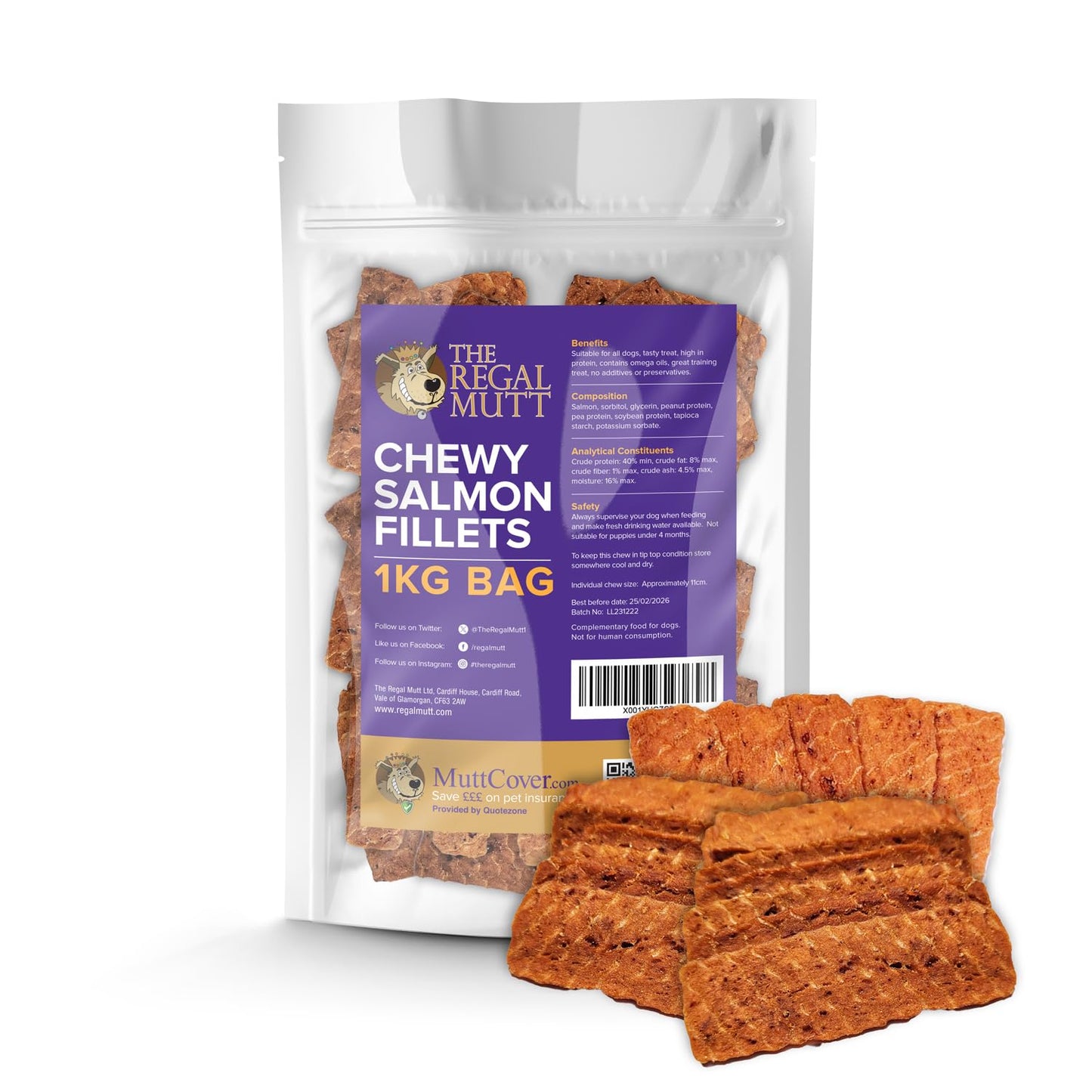 The Regal Mutt - Chewy Duck Fillets - 1kg Bag