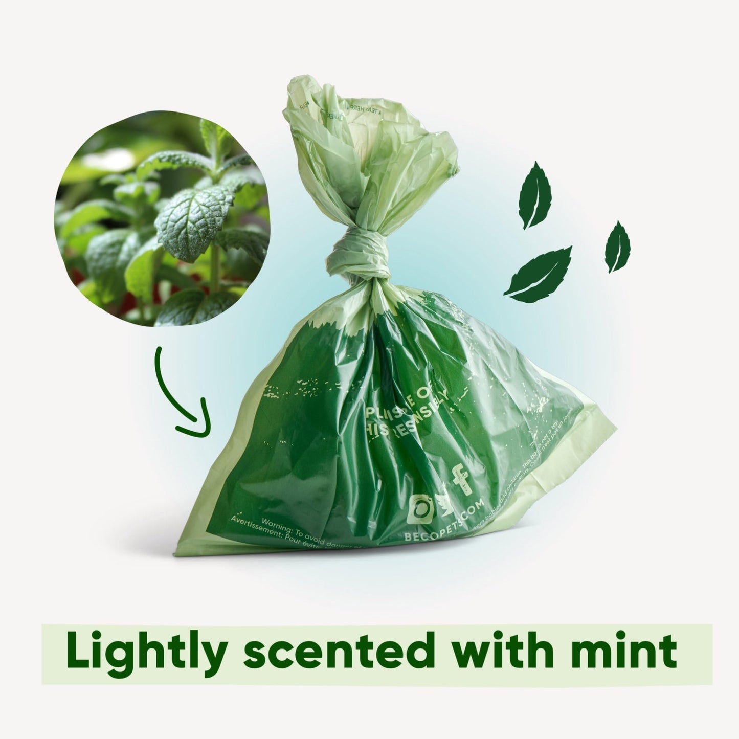 Beco Dog Poop Bags Rolls - Strong & Large - Scented and Unscented Dispenser Compatible for Dog Waste