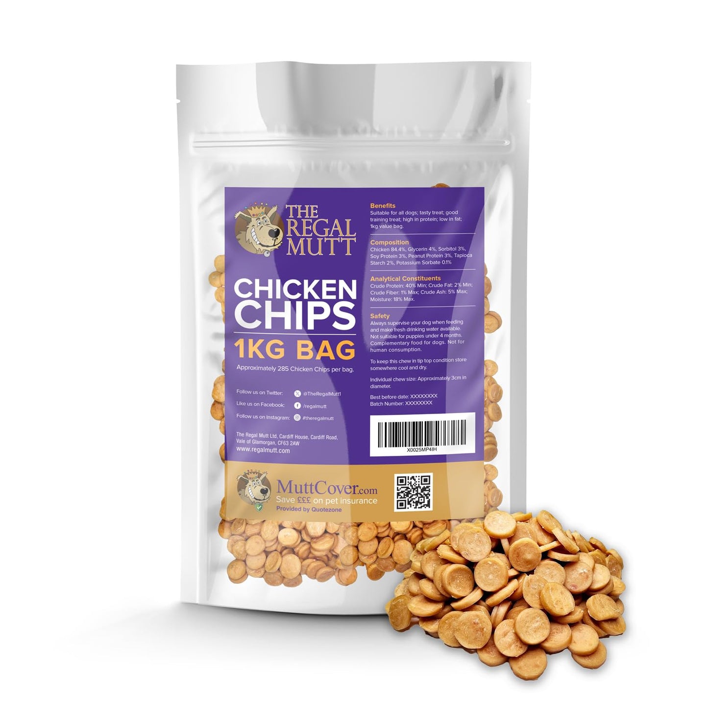 The Regal Mutt - Chewy Duck Fillets - 1kg Bag
