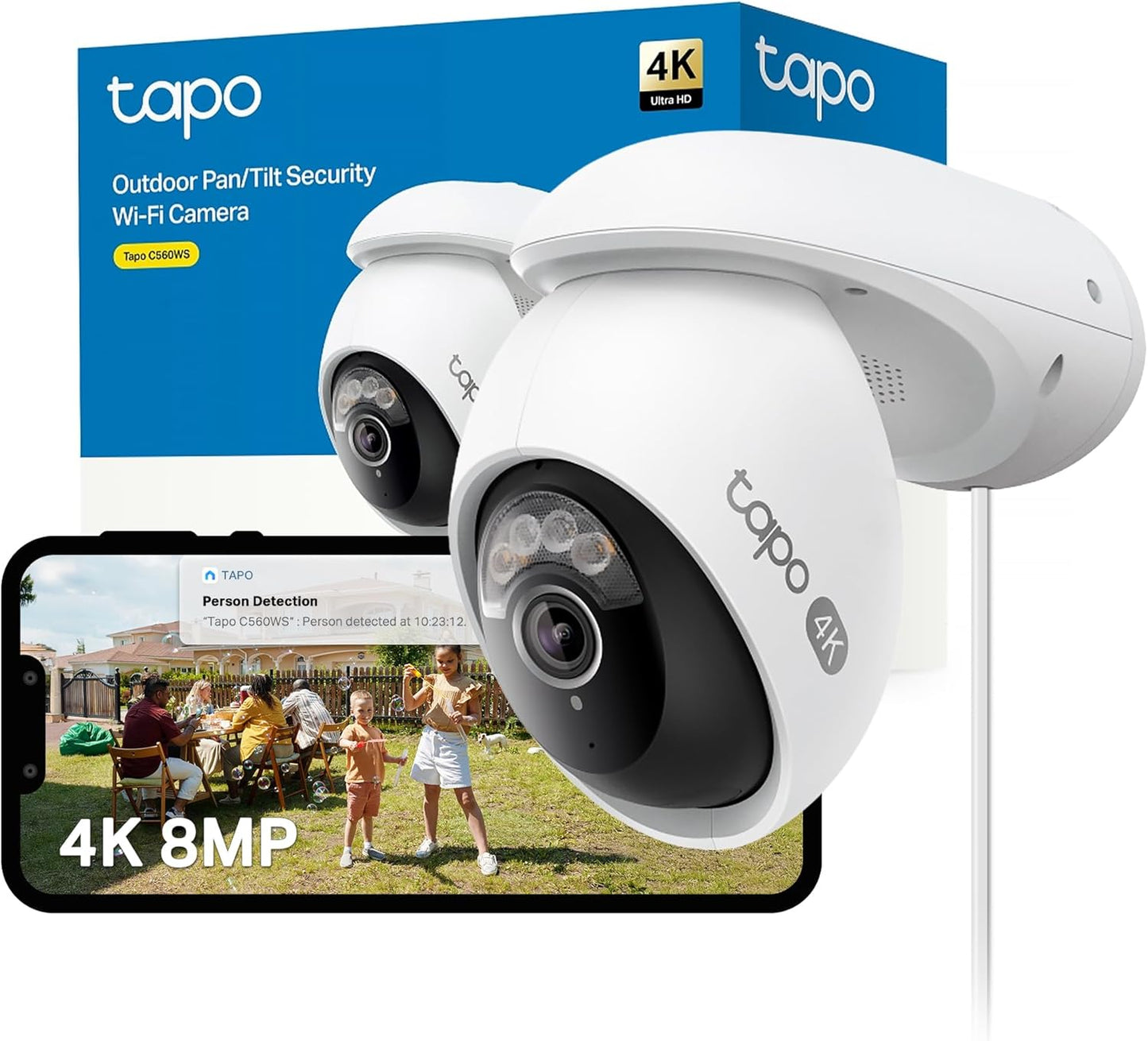 Tapo C211 2K 3MP Pan/Tilt Indoor Camera House Security Camera, WiFi Camera, No Monthly Fee, AI Detection, Dog Camera, Baby Camera Monitor, CCTV, 360° View, Night Vision, Works with Alexa & Google