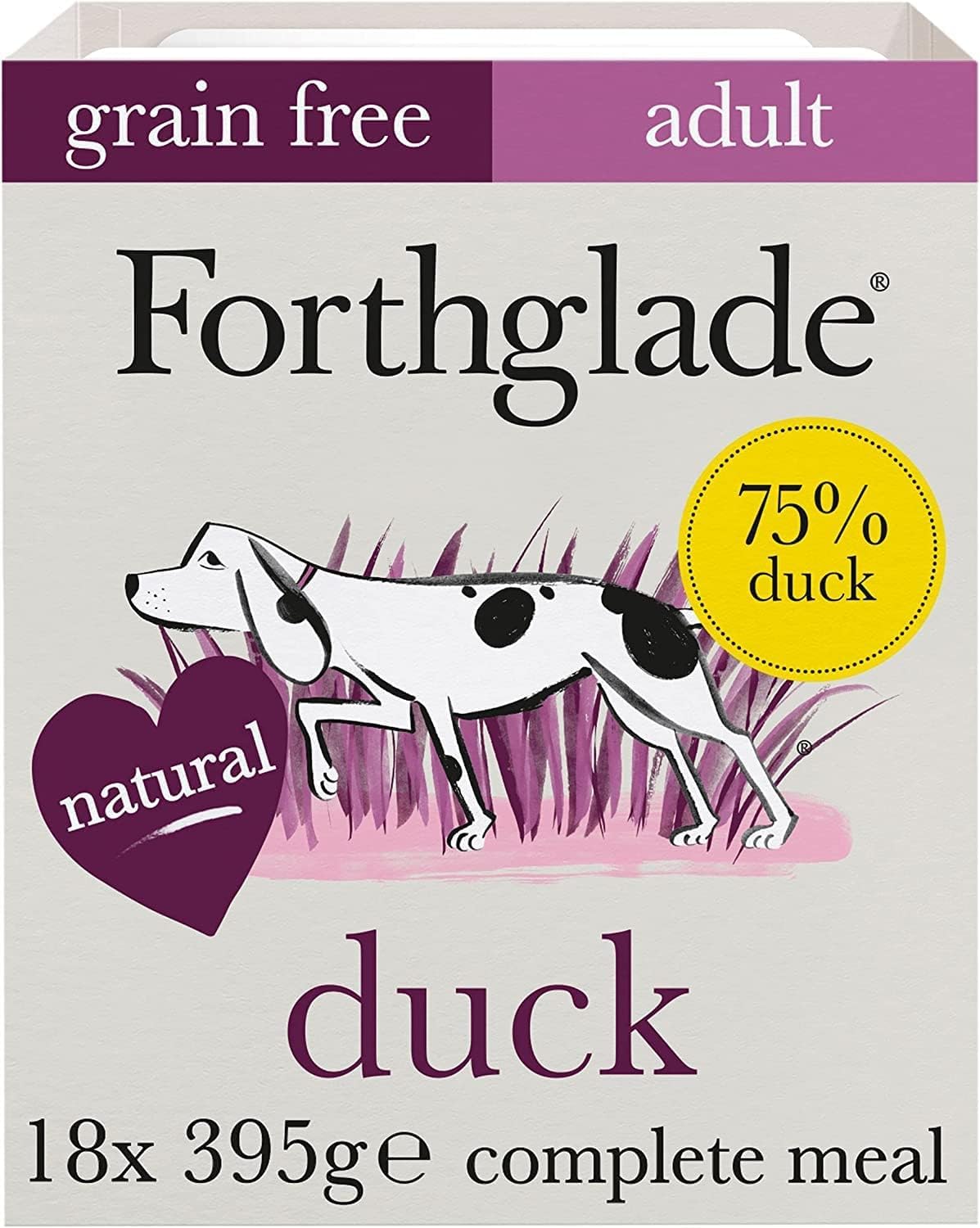 Forthglade Wet Dog Food Variety Pack - Grain Free & Hypoallergenic Dog Food, Adult 1 Year+, Turkey, Lamb & Duck with Vegetables, Complete Stomach Sensitive Meals, Natural Ingredients