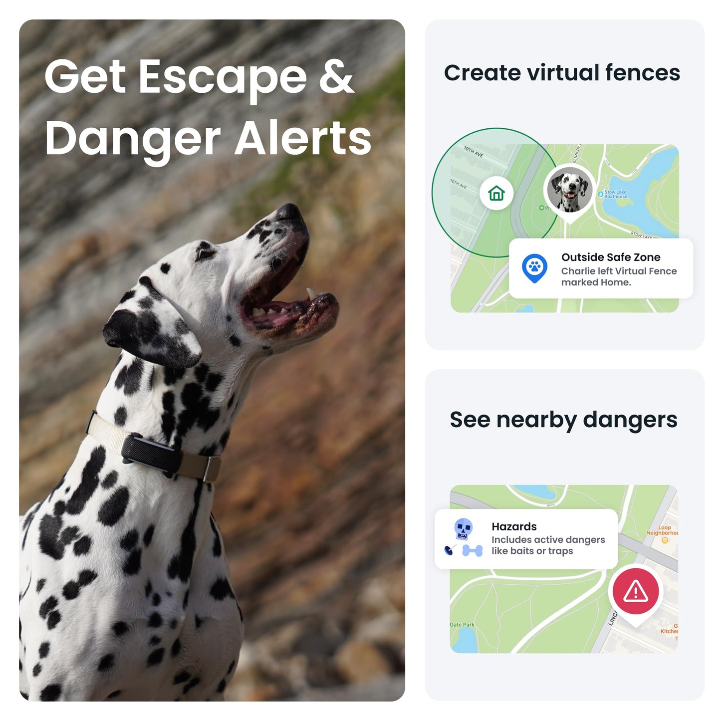 Tractive GPS Dog Tracker | 2025 Edition | Market leader | Real-time location tracking | Escape Alerts | Activity Monitoring | Health Alerts | Bark Monitoring