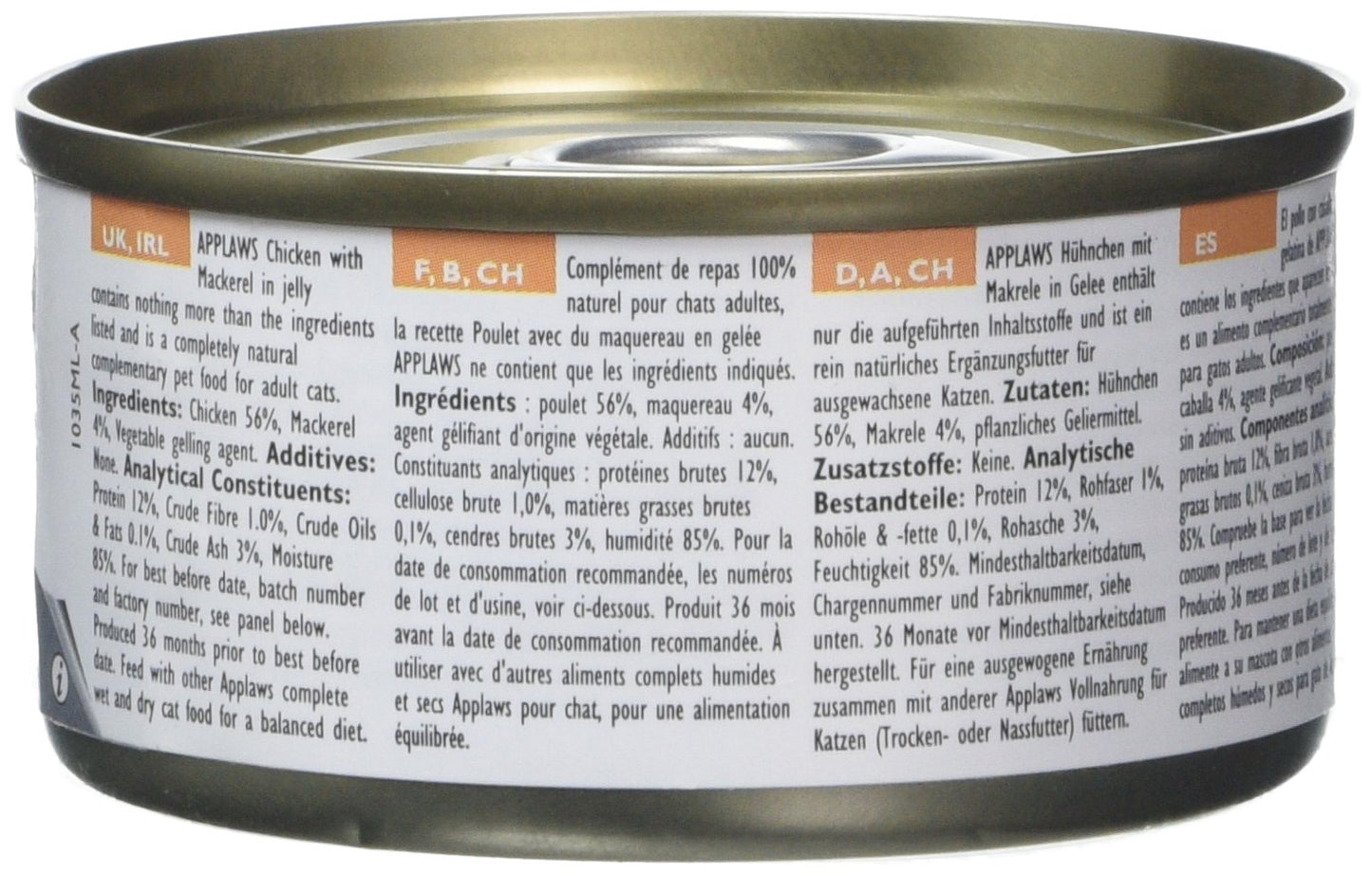 Applaws Natural Wet Cat Food, Chicken in Jelly 70 g Tin (Pack of 24 Tins)