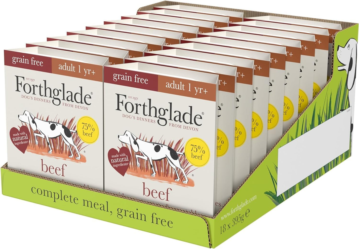 Forthglade Wet Dog Food Variety Pack - Grain Free & Hypoallergenic Dog Food, Adult 1 Year+, Turkey, Lamb & Duck with Vegetables, Complete Stomach Sensitive Meals, Natural Ingredients