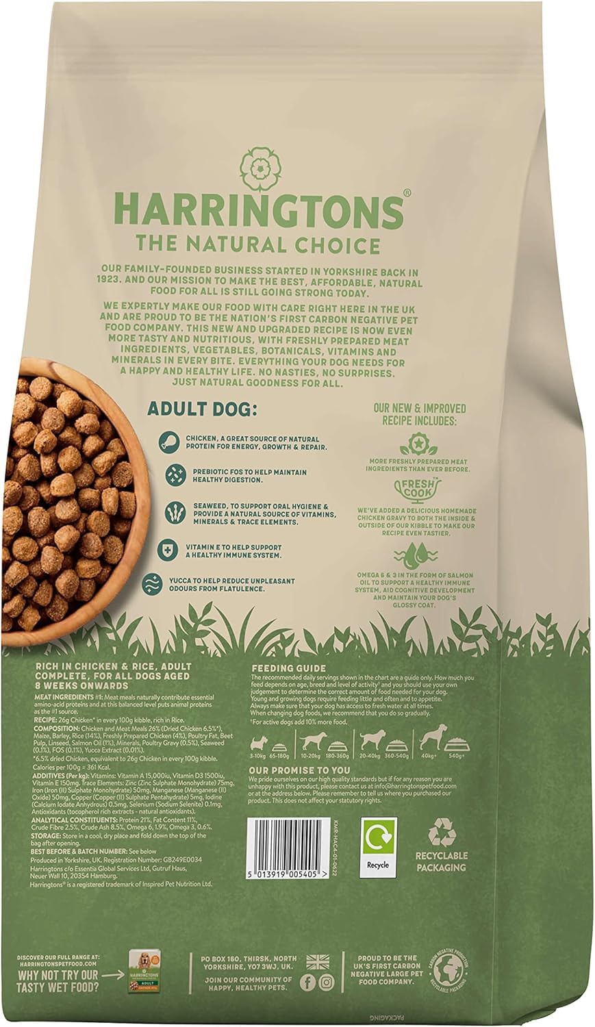 Harringtons Complete Dry Dog Food - Made with All Natural Ingredients
