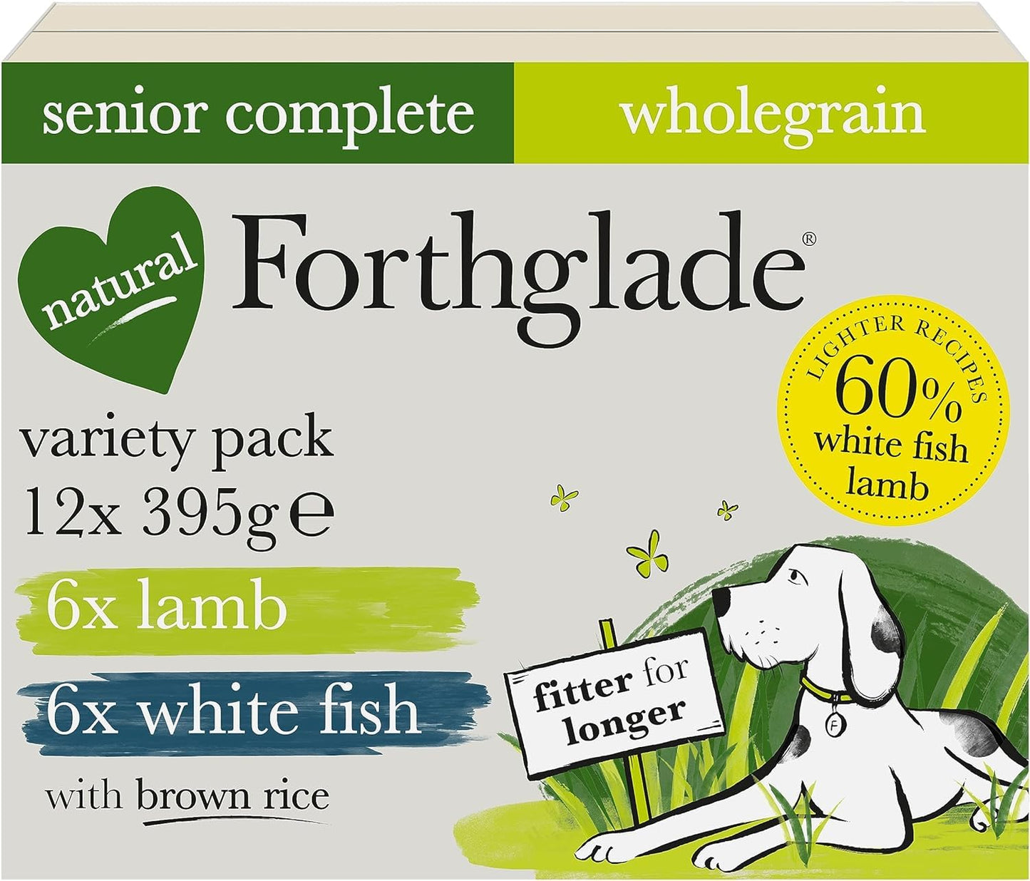 Forthglade Wet Dog Food Variety Pack - Senior 7 Years+, Grain Free & Hypoallergenic Dog Food, Turkey & Lamb with Vegetables, Stomach Sensitive Meals with Natural Ingredients