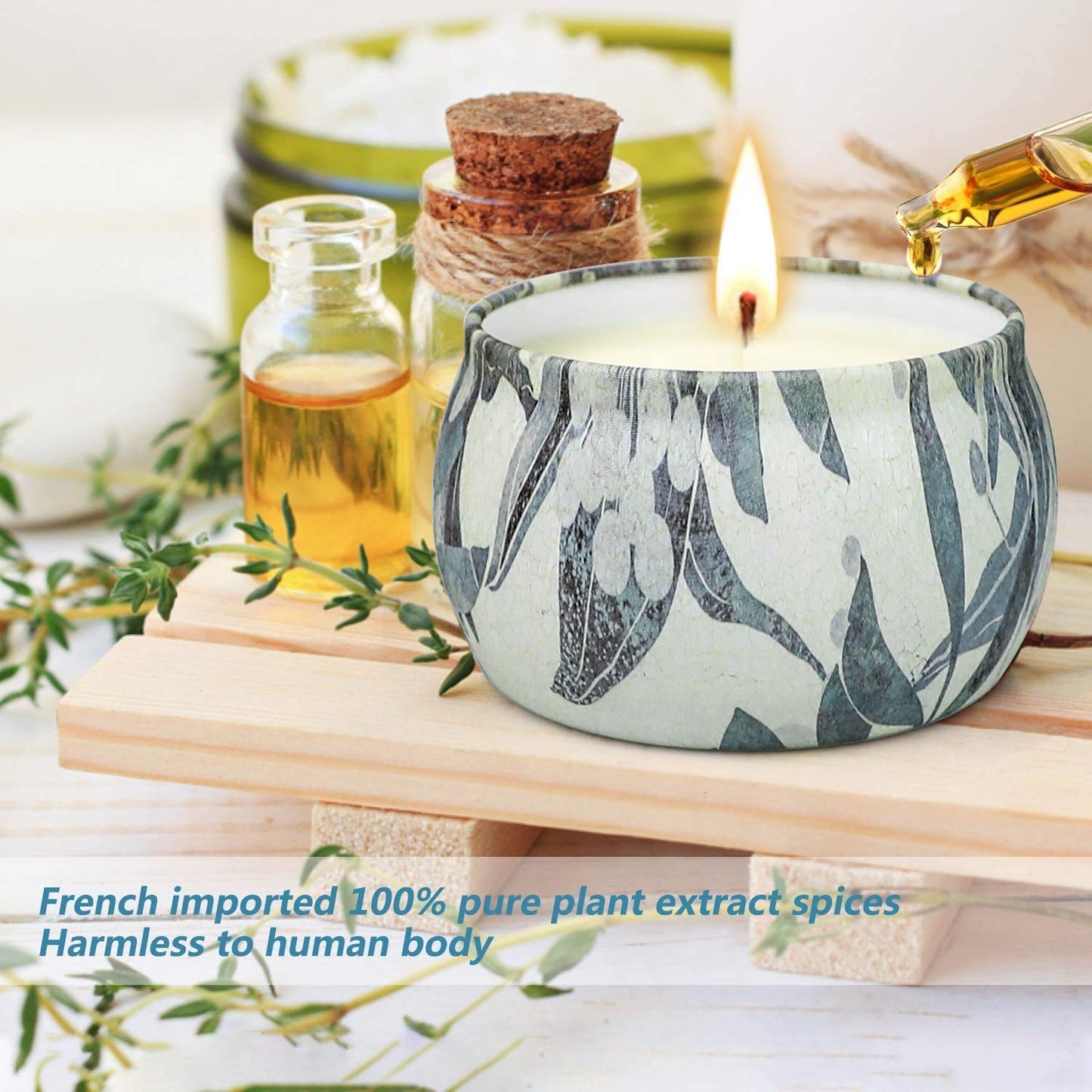 Yinuo Mirror Gifts for Women, 24 x 70 g Scented Candles Gift Set for Women, Soy Wax Aromatherapy Candles for Christmas, Birthday, Mother's Day, Valentine's Day, Bathroom, Yoga