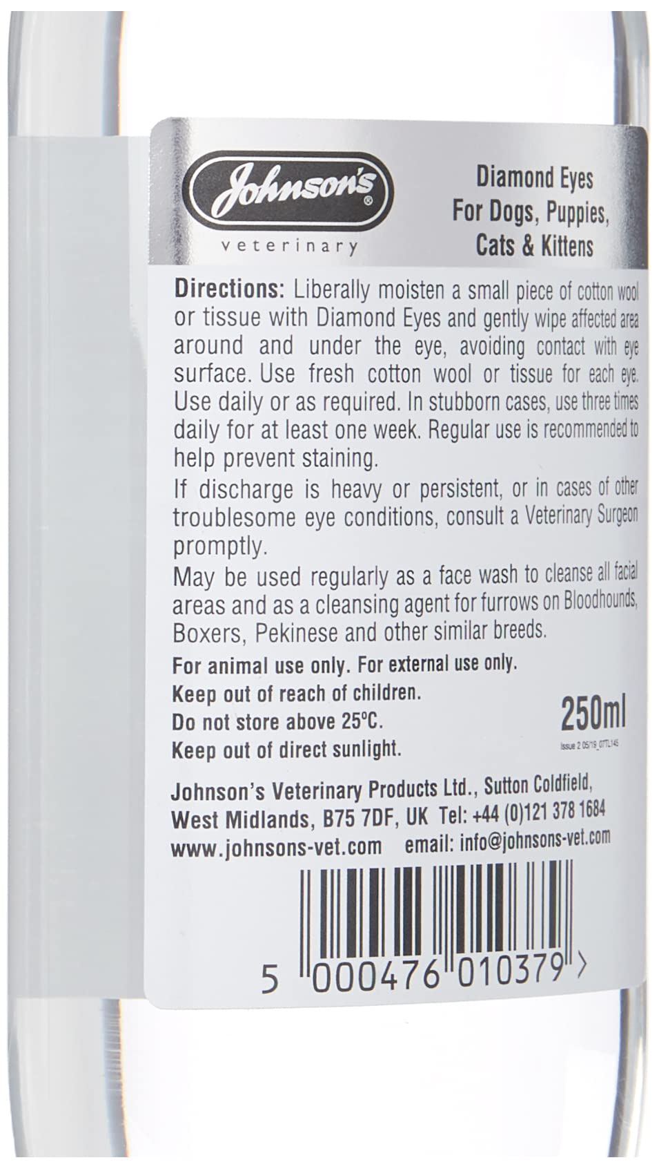 Johnsons Veterinary Products Diamond Eyes, 250 ml