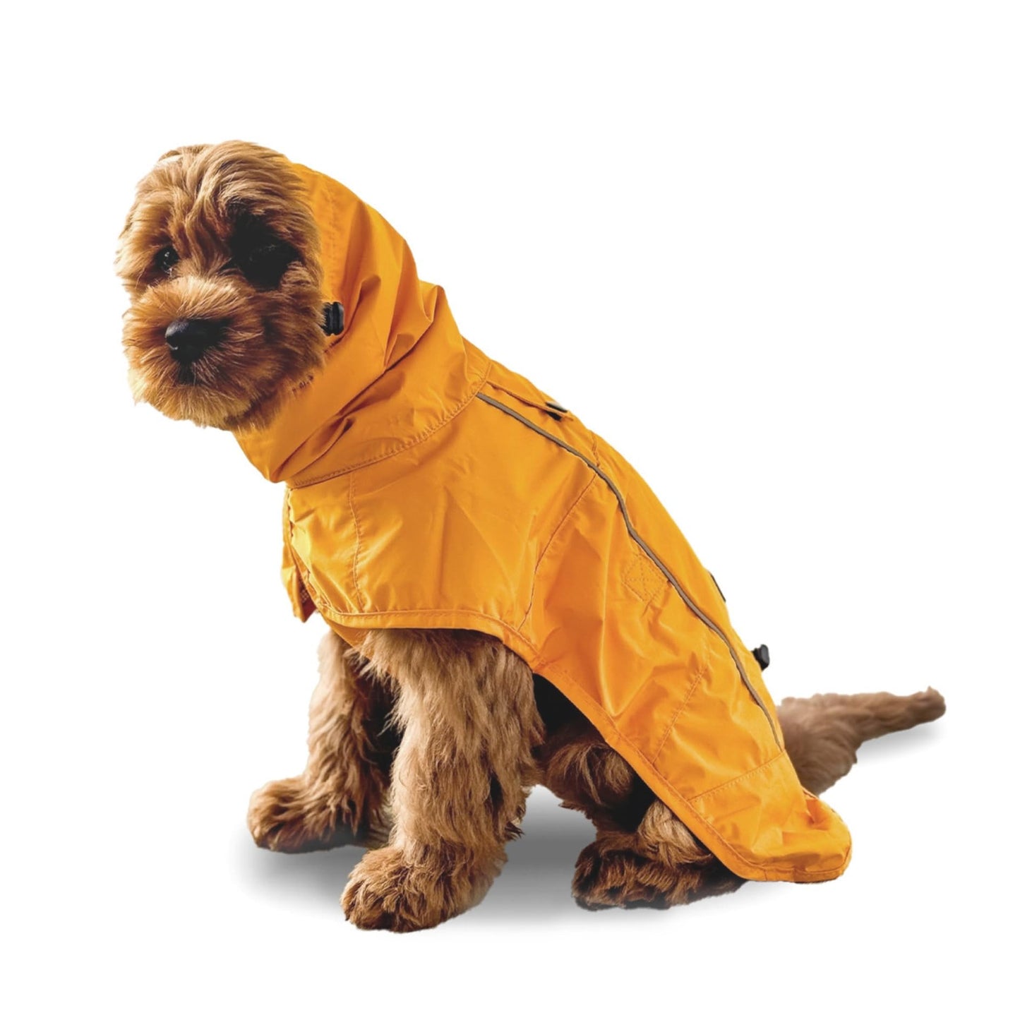 Spark Paws Dog Raincoat, Waterproof Windproof Rain Jacket, For Small Medium Large Extra Large Dogs, Reflective Breathable Full-body Coverage Dry Suit - Neon White Navy Blue, 2XL