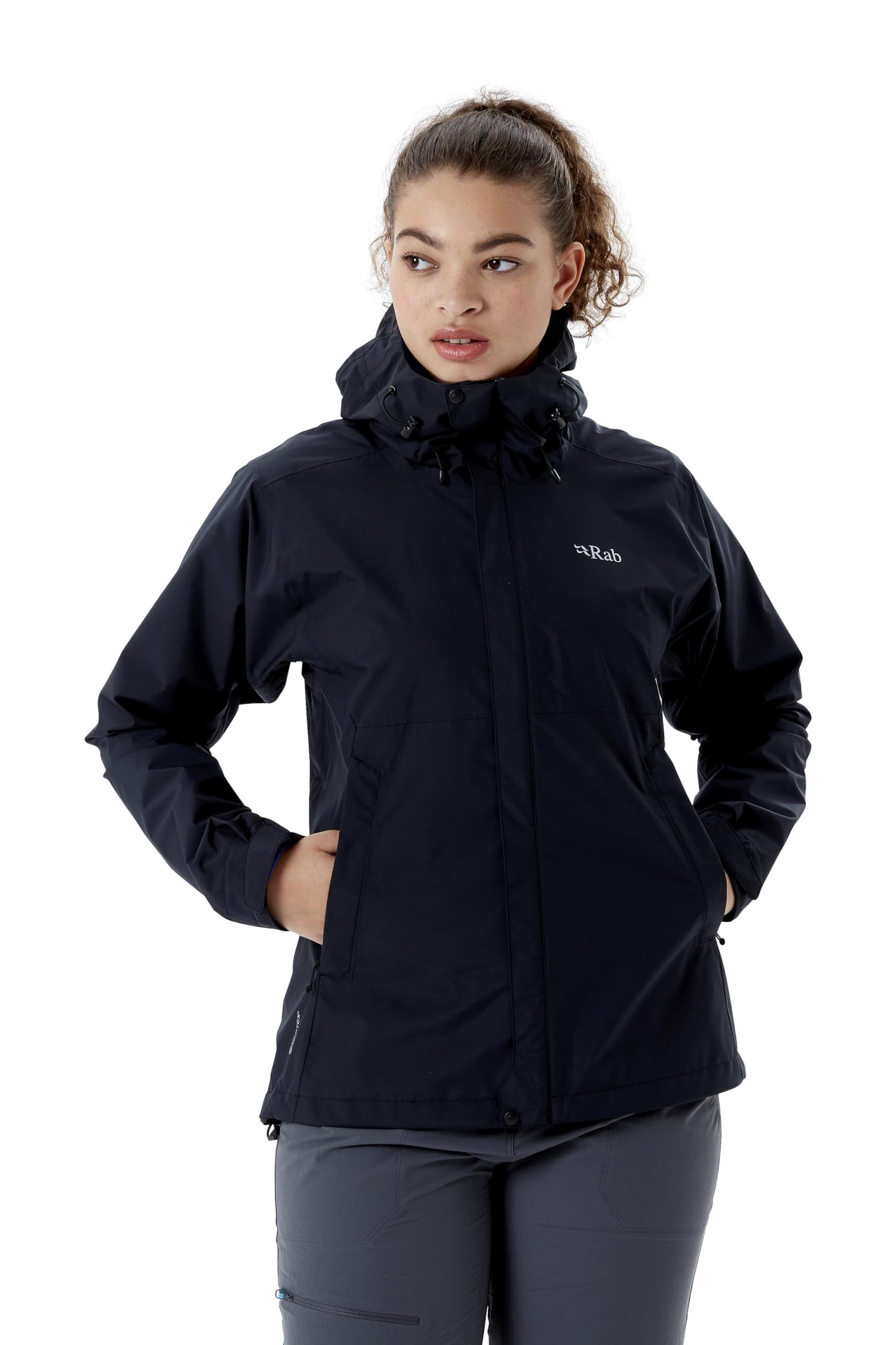 Rab Women's Downpour Eco Waterproof Breathable Jacket for Hiking, Trekking, & Climbing
