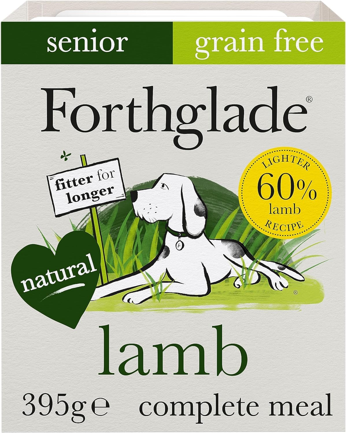 Forthglade Wet Dog Food Variety Pack - Senior 7 Years+, Grain Free & Hypoallergenic Dog Food, Turkey & Lamb with Vegetables, Stomach Sensitive Meals with Natural Ingredients
