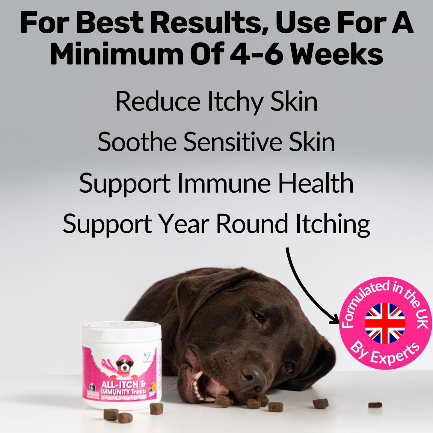 NutriPaw All-Itch, Flea & Tick Treats For Dogs - Soothe Itchy Paws, Eyes, Ears, Skin - Naturally Control Fleas & Ticks - Good for Small, Medium & Large Dogs - Supports Seasonal Itching