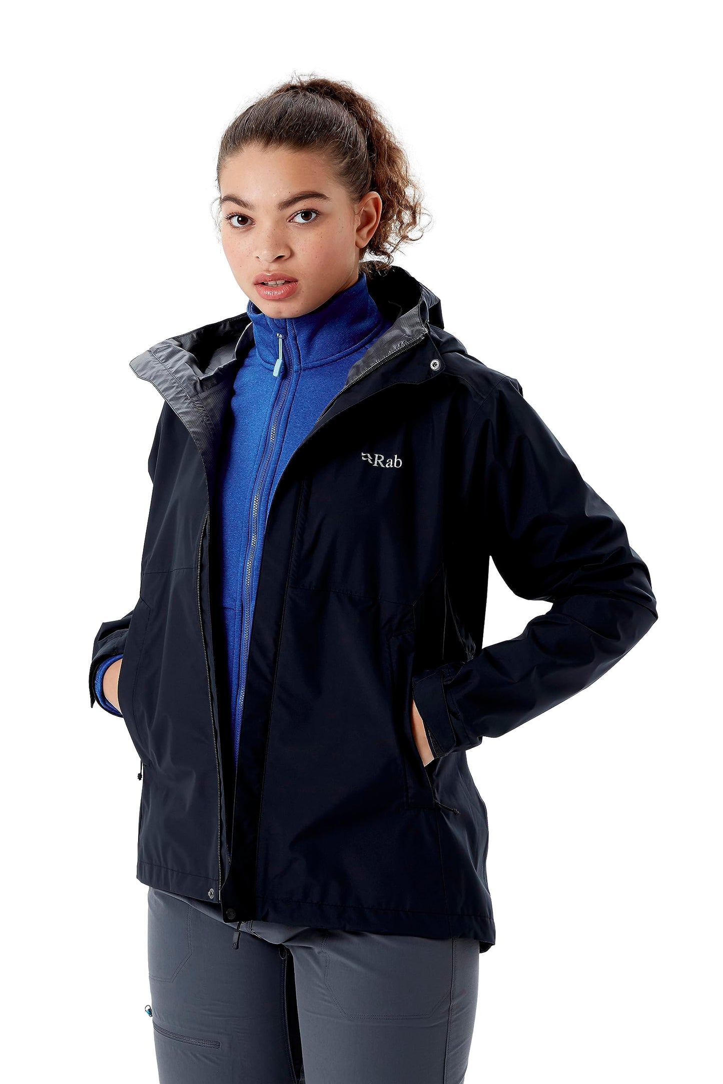 Rab Women's Downpour Eco Waterproof Breathable Jacket for Hiking, Trekking, & Climbing