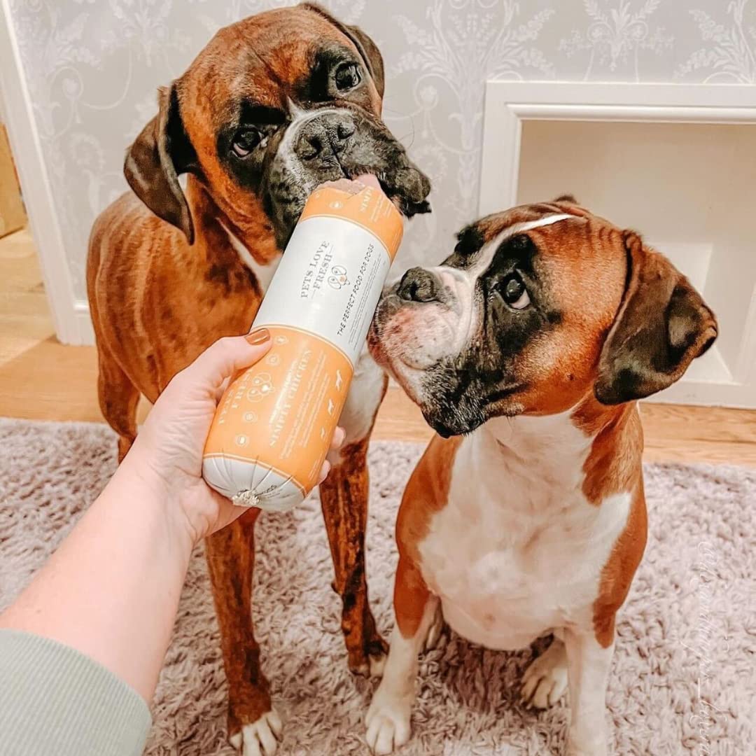 Healthy & Tasty Fresh Dog Food by Pets Love Fresh - 100% Natural - Real British Meat - Zero Preservatives - SimHealthy & Tasty Fresh Dog Food by Pets Love Fresh - 100% Natural - Real British Meat - Zero Preservatives - Simply Chicken (5 x 600g chub rolls)
