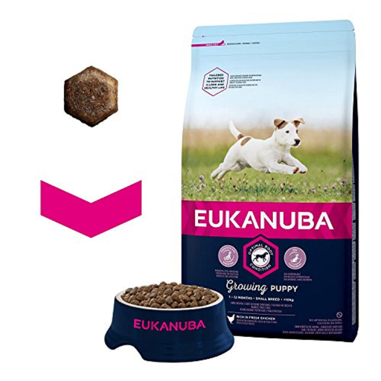 Eukanuba Grain Free Complete Dry Dog Food for Puppy Small and Medium Breeds