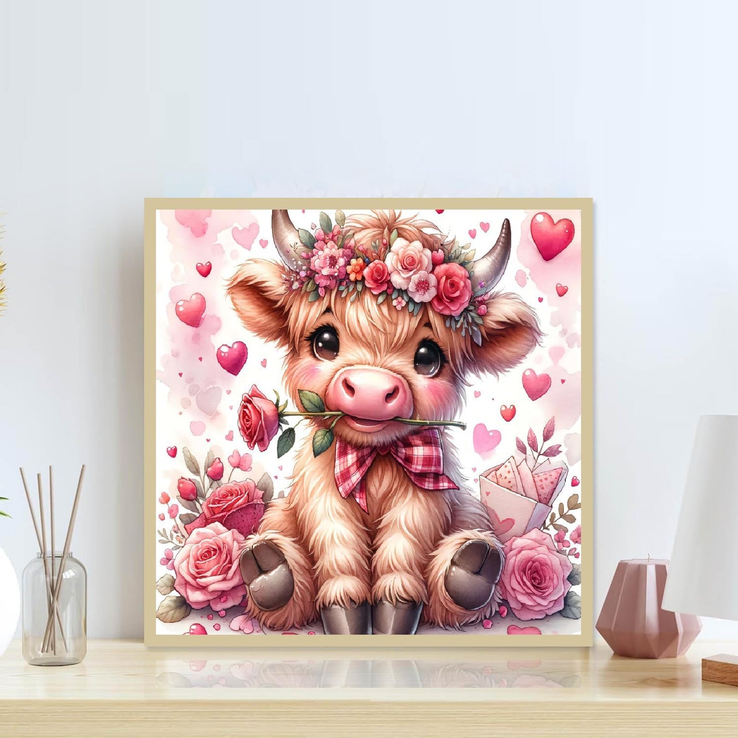 cdsnxore Diamond Painting Kits for Adults, Animal Cow Diamond Art Kits for Adults Beginners, Diamond Arts Kits for Home Wall Decor 12 x 12 Inch (286)