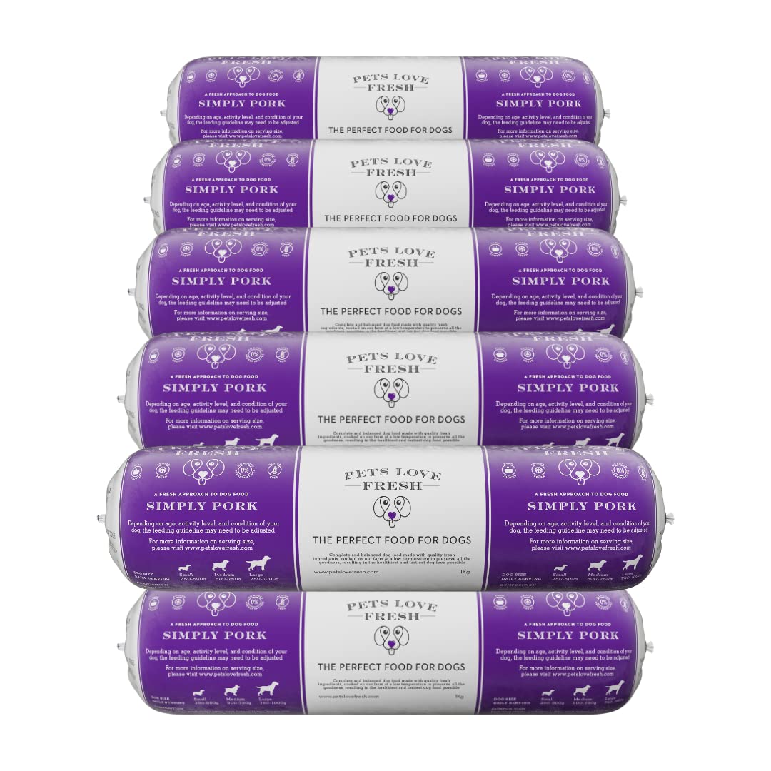 Healthy & Tasty Fresh Dog Food by Pets Love Fresh - 100% Natural - Real British Meat - Zero Preservatives - SimHealthy & Tasty Fresh Dog Food by Pets Love Fresh - 100% Natural - Real British Meat - Zero Preservatives - Simply Chicken (5 x 600g chub rolls)